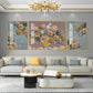 Spiral of Flower Glass Finish Wall Art (Set Of 3)