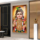 Little Lord Murugan Glass Finish Vertical Wall Art