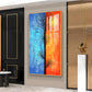 Tranquil Heights Glass Finish Vertical Wall Art