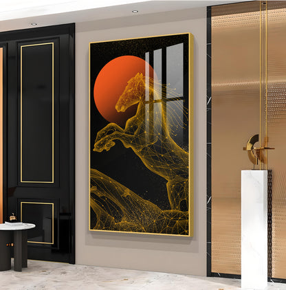 Equinox Elegance Glass Finish Vertical Wall Art