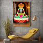 Shiva Lingam Glass Finish Vertical Wall Art