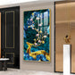 Deer’s Serenade Glass Finish Vertical Wall Art