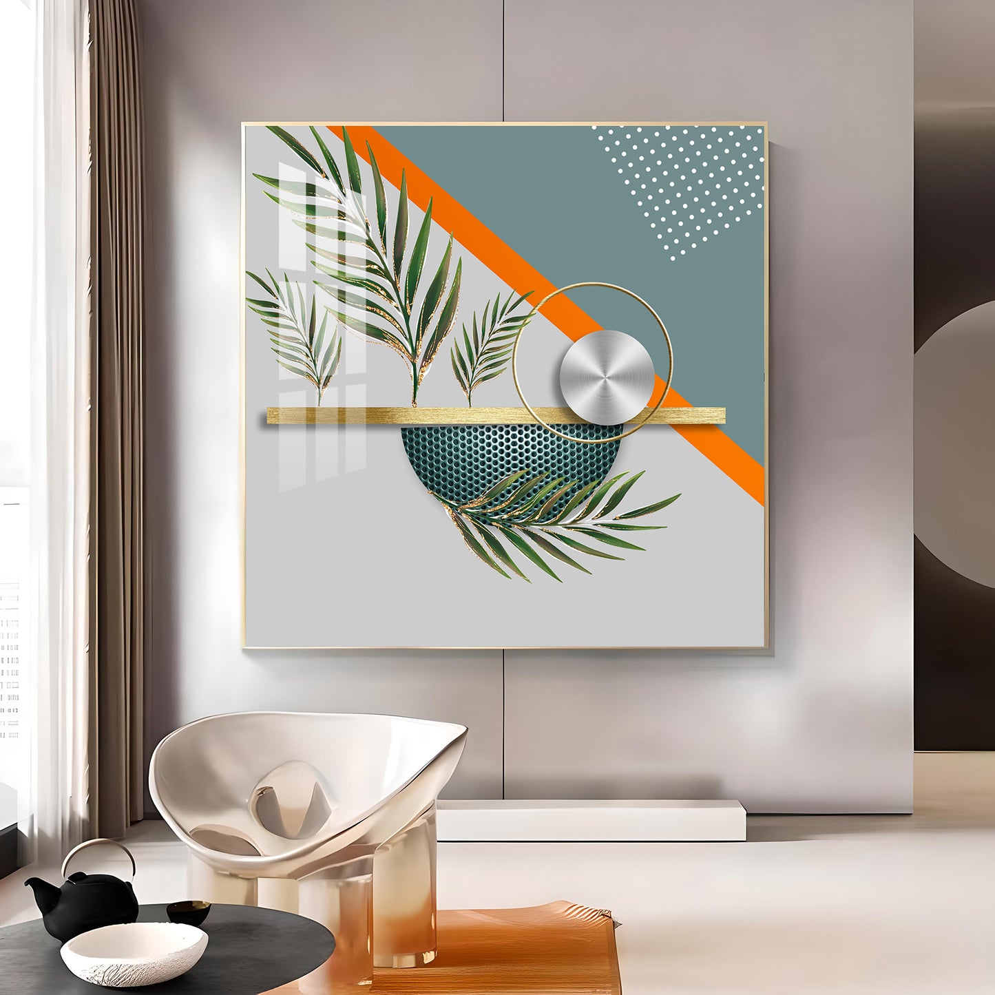 Timeless Tropics Glass Finish Square Wall Art