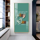 Pray To The One Motivational Glass Finish Vertical Wall Art