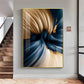 Golden Wave Serenity Glass Finish Vertical Wall Art