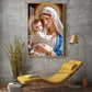 Mother Mary and Child wall art Glass Finish Vertical Wall Art
