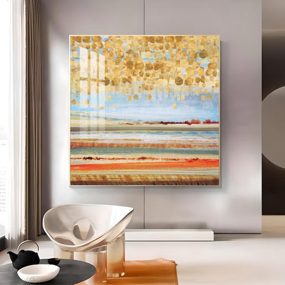 Abstract Reverie Glass Finish Square Wall Art