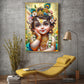 Lord Baby Krishna Glass Finish Vertical Wall Art