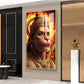 Ram Bhakt Hanuman Ji Glass Finish Vertical Wall Art