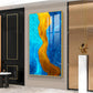 Daffodil Wave Glass Finish Vertical Wall Art