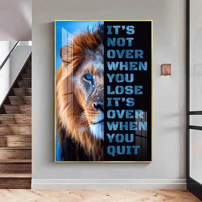 Courageous Spirit Glass Finish Vertical Wall Art