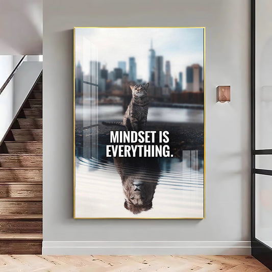 Mindset Masterpiece Glass Finish Vertical Wall Art