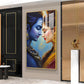 Lord Shiva and Goddess Parvati Glass Finish Vertical Wall Art