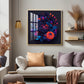 Vibrant Blossom Glass Finish Square Wall Art