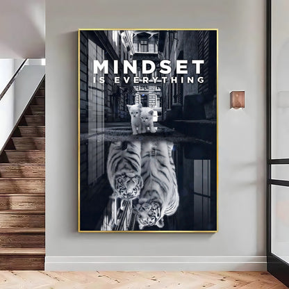 The Mindset Revolution Glass Finish Vertical Wall Art