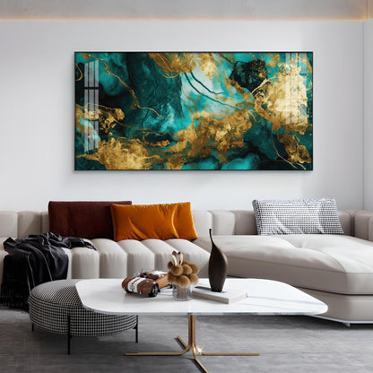 Luxe Fusion Glass Finish Horizontal Wall Art