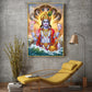 Sri Maha Vishnu Glass Finish Vertical Wall Art