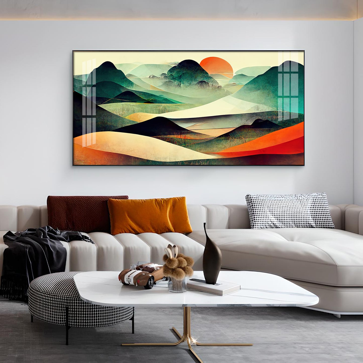 Dunes And Sunlit Glass Finish Horizontal Wall Art