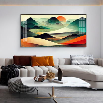 Dunes And Sunlit Glass Finish Horizontal Wall Art