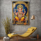 Divine Lord Ganesh Ji Glass Finish Vertical Wall Art