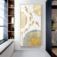 Radiant Fins Glass Finish Vertical Wall Art