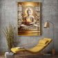 Divine Buddha Glass Finish Vertical Wall Art