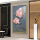 Floral Elegance Glass Finish Vertical Wall Art