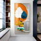 Orange Blossom Glass Finish Vertical Wall Art