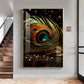 Radiant Feathered Glass Finish Vertical Wall Art