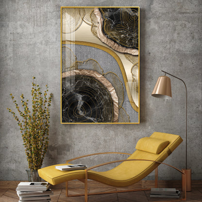 Majestic Fusion Glass Finish Vertical Wall Art