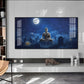 Buddha In Moonlight Glass Finish Horizontal Wall Art