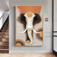 Elephantine Elegance Glass Finish Vertical  Wall Art