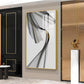 Black & Gold Stratum Glass Finish Vertical Wall Art