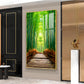 Harmony in Bamboo Trails Glass Finish Vertical Wall Art