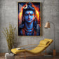 Prabhu Mahadev Ji Glass Finish Vertical Wall Art