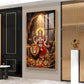 Goddess Maa Durga Glass Finish Vertical Wall Art