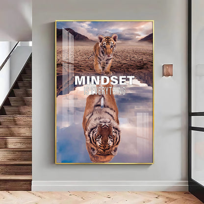 Mindset Mastery Glass Finish Vertical Wall Art