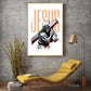 Jesus Christ with Cross Glass Finish Vertical Wall Art
