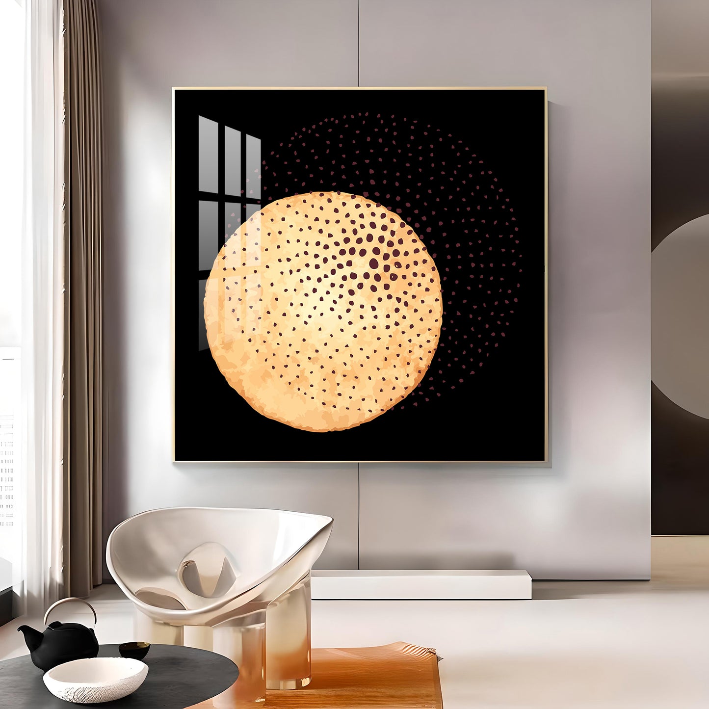 Moonlit Whimsy Glass Finish Square Wall Art