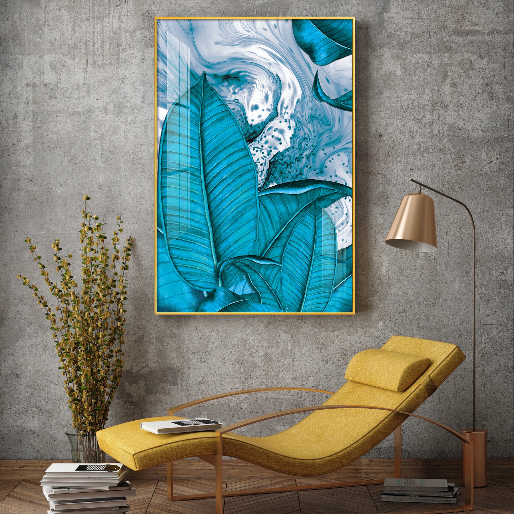 Oceanic Dreamscape Glass Finish Vertical Wall Art