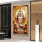 Jai Shri Ganpati Bappa Glass Finish Vertical Wall Art