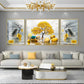 Trio of Tree and Tail Glass Finish Wall Art (Set Of 3)