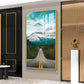 Nature's Gateway Road Glass Finish Vertical Wall Art