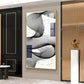 Elegant Waves Glass Finish Vertical Wall Art
