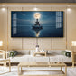 Buddha In Littoral land Glass Finish Horizontal Wall Art