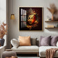 Enlightened Buddha Glass Finish Square Wall Art