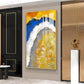 Ethereal Waveform Glass Finish Vertical Wall Art