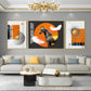Horse & Feather Glass Finish Wall Art (Set Of 3)