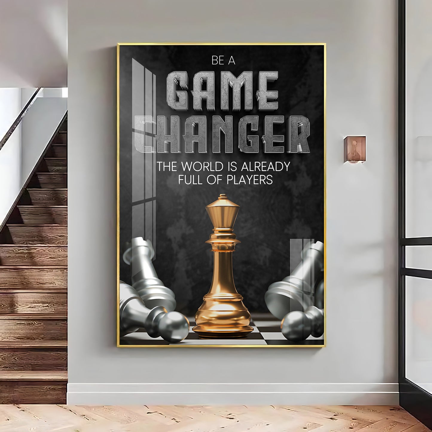 Game Changer Glass Finish Vertical Wall Art