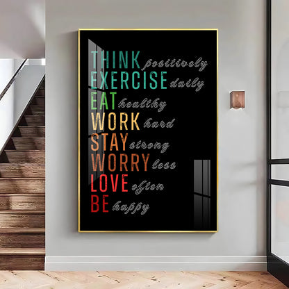 Work-Life Balance Glass Finish Vertical Wall Art